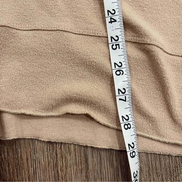 Soft Surroundings Sweater Women's Medium Cowl Neck Tan Tunic Off Shoulder Boho - Picture 9 of 10